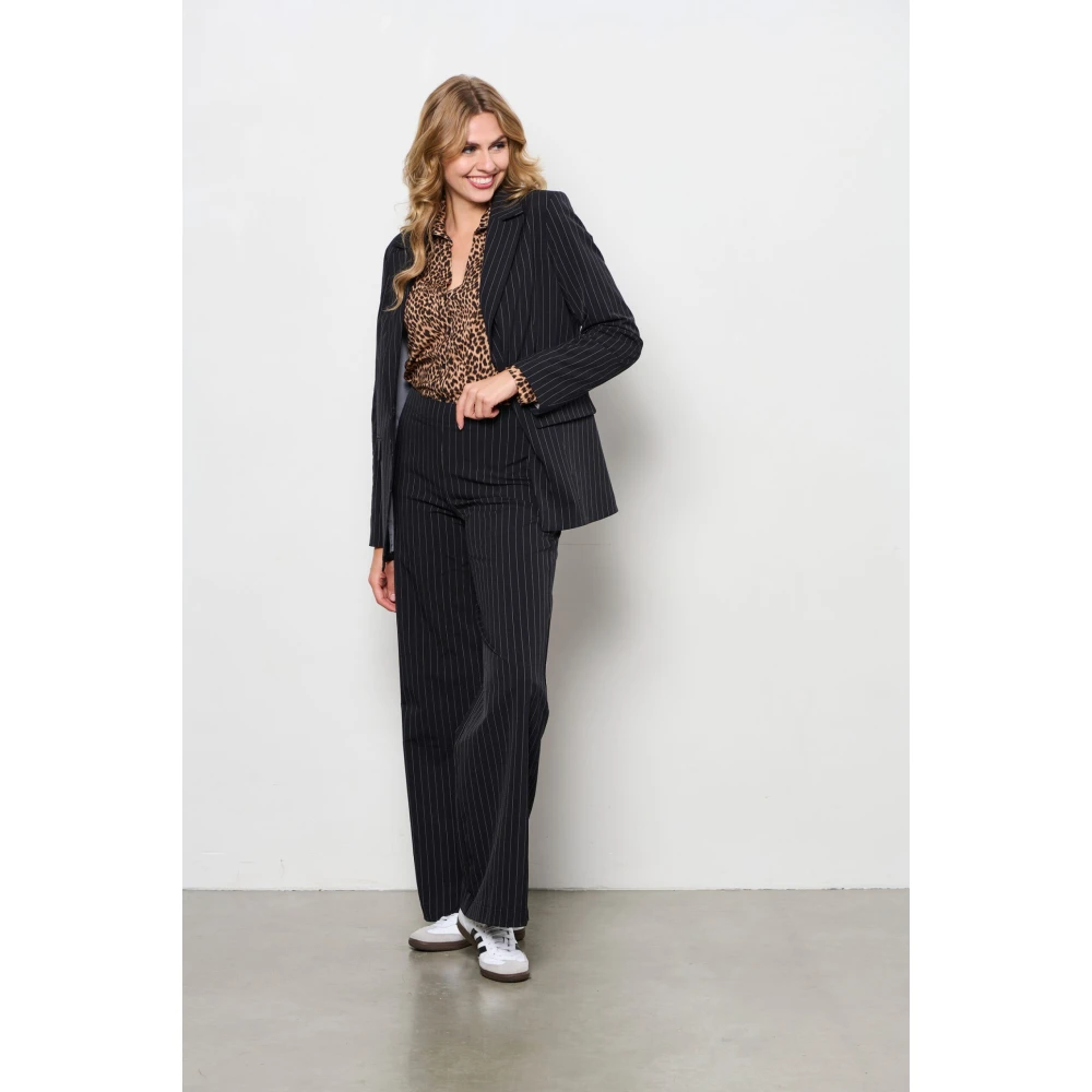 &Co Woman Bloes met lange mouwen en ruches Brown Dames
