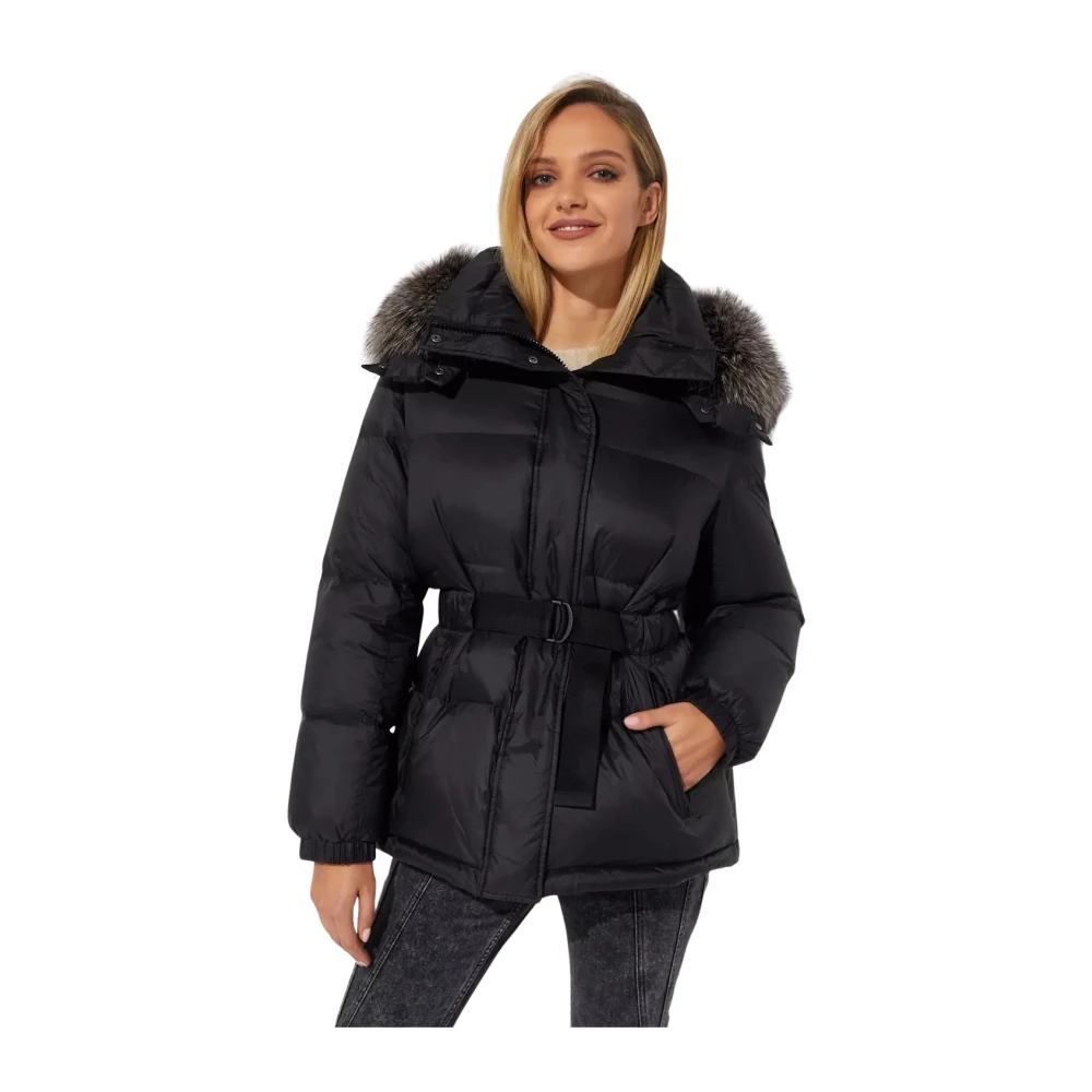 Yves Salomon Zwarte Army Pufferjas Black Dames