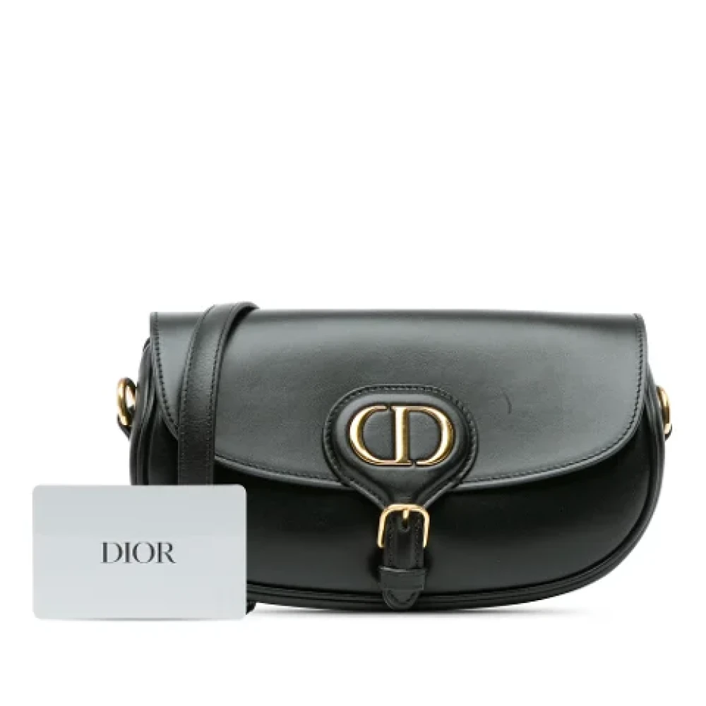 Dior Vintage Pre-owned Leather shoulder-bags Black Dames