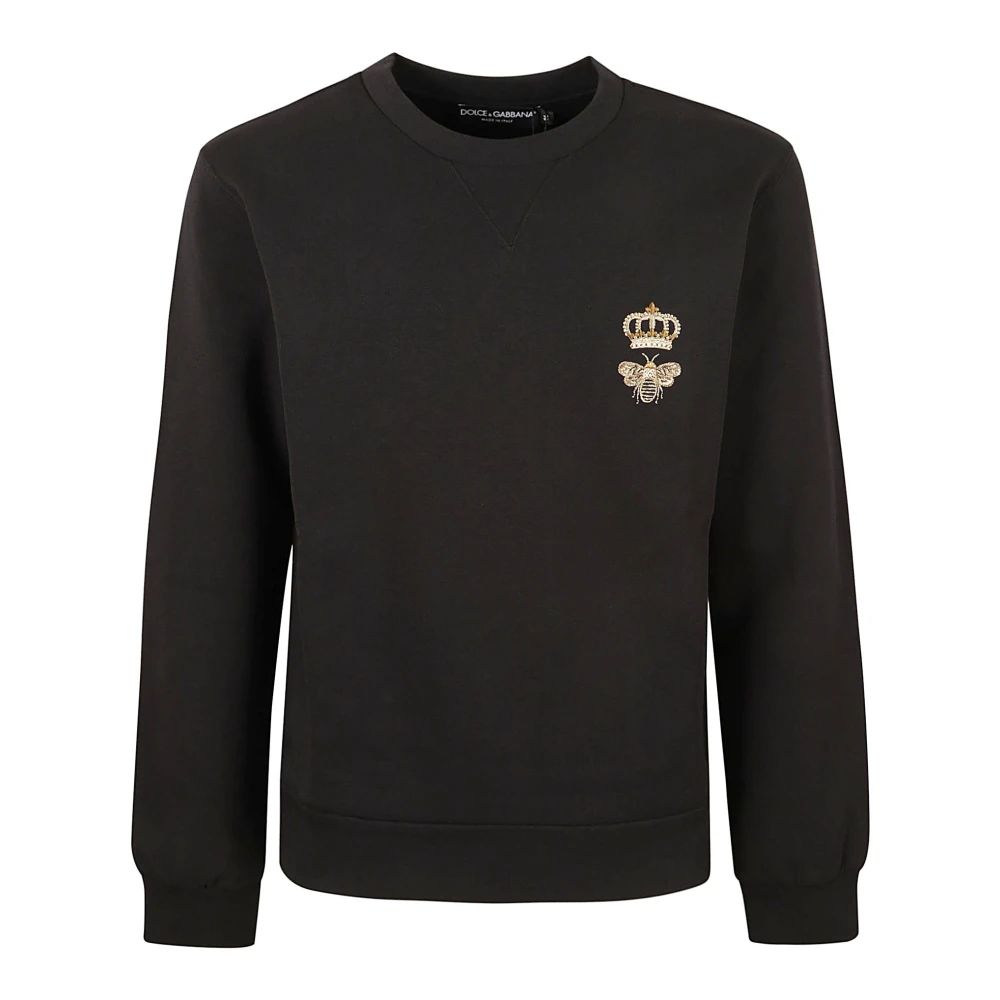 Dolce & Gabbana Zwarte Crewneck Sweater Black Heren