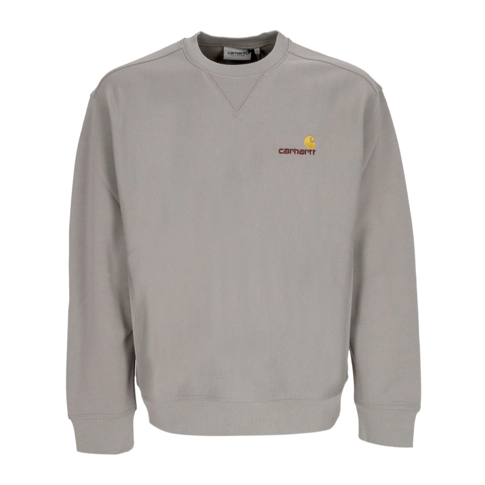 Carhartt WIP Amerikaans Script Sweat Ronde Hals Gray Heren