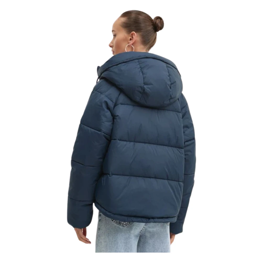 Tommy Hilfiger Blauwe Hooded Pufferjas Blue Dames