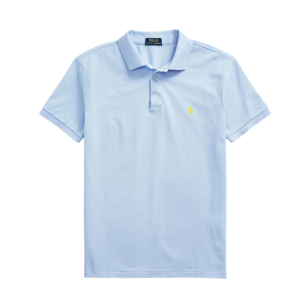 Ralph Lauren Men's Blue Slim-Fit Stretch Piqué Polo