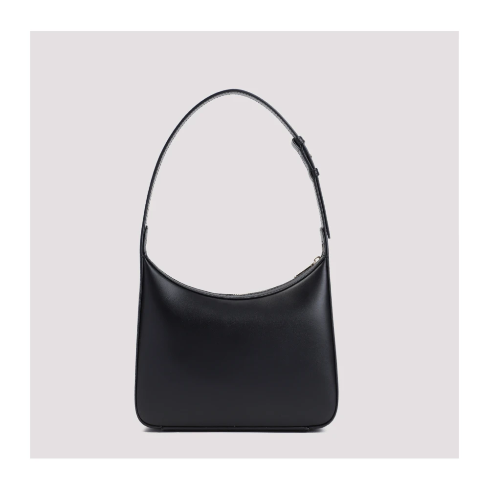Dolce & Gabbana Zwarte Leren Handtas met DG Logo Black Dames