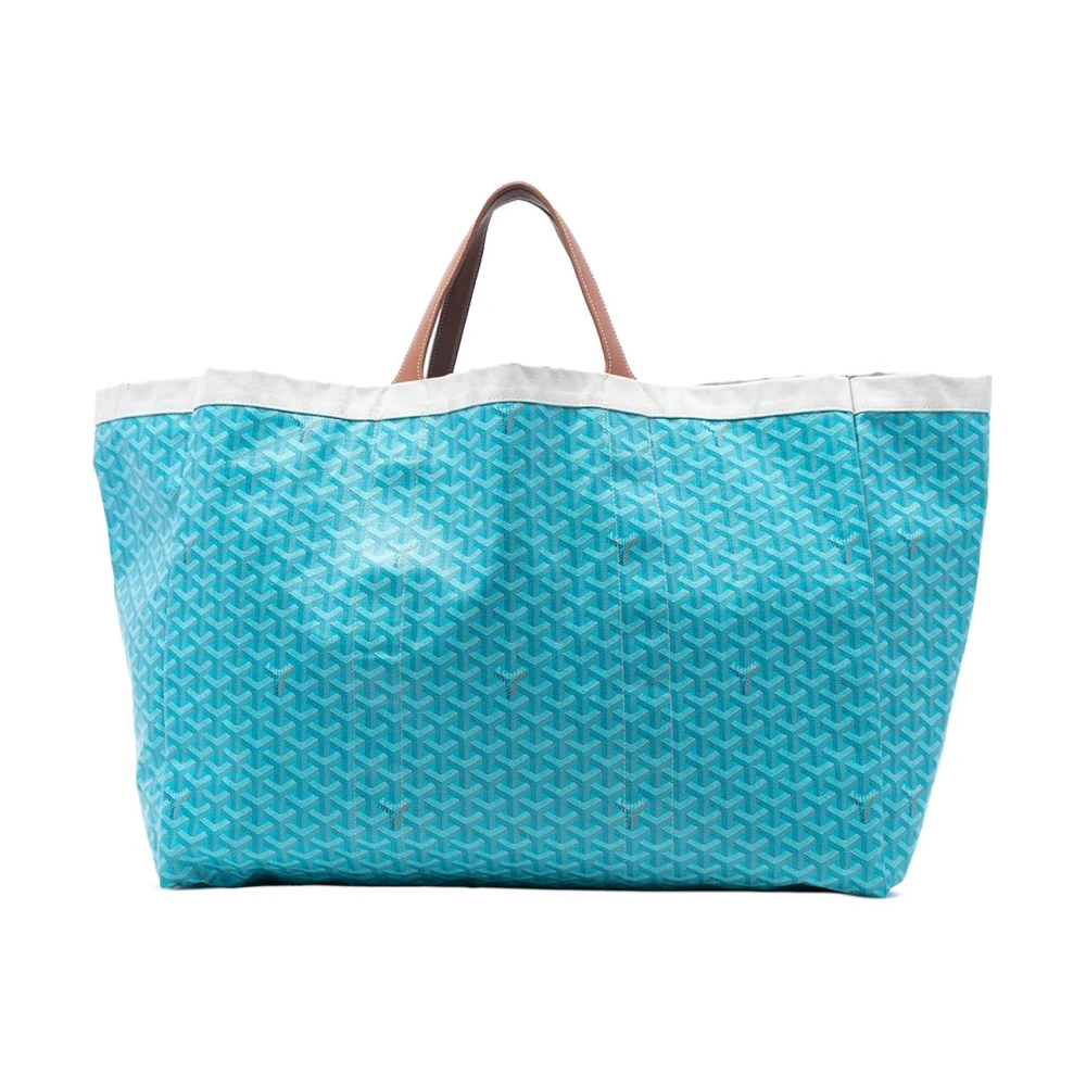 Goyard Vintage Women's Blue Pre-Owned Patterned Coated Canvas Tote Bag