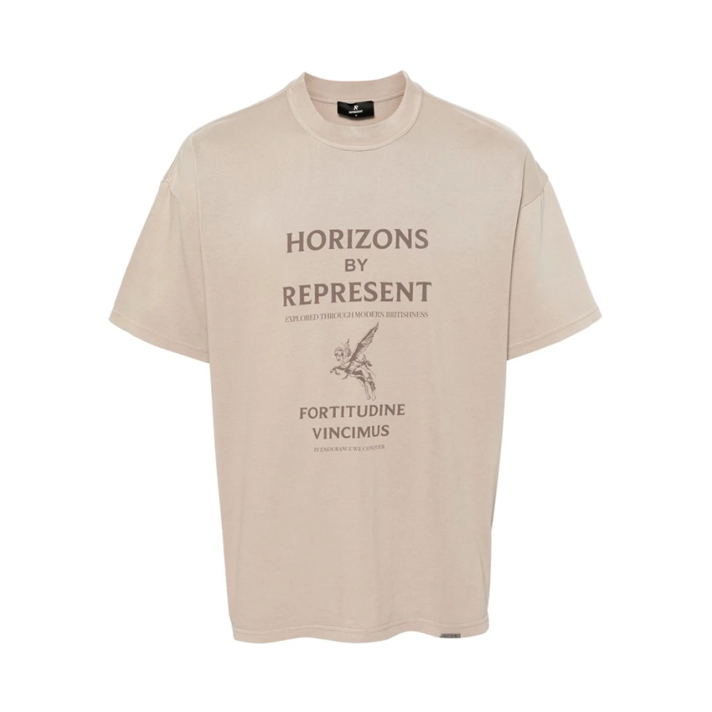 Represent Horizons Beige T-Shirt Beige Heren