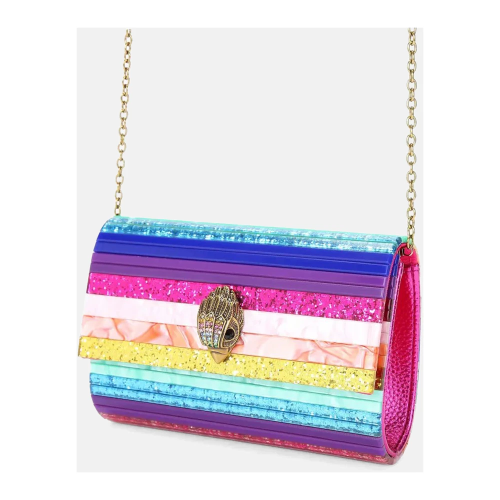 Kurt Geiger Feestelijke Eagle Clutch met Glitter en Marmer Multicolor Dames