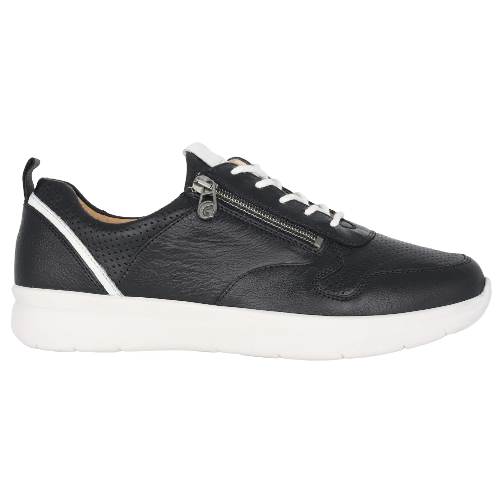 Ganter Brede leren sneakers Dames Schoenen Zwart