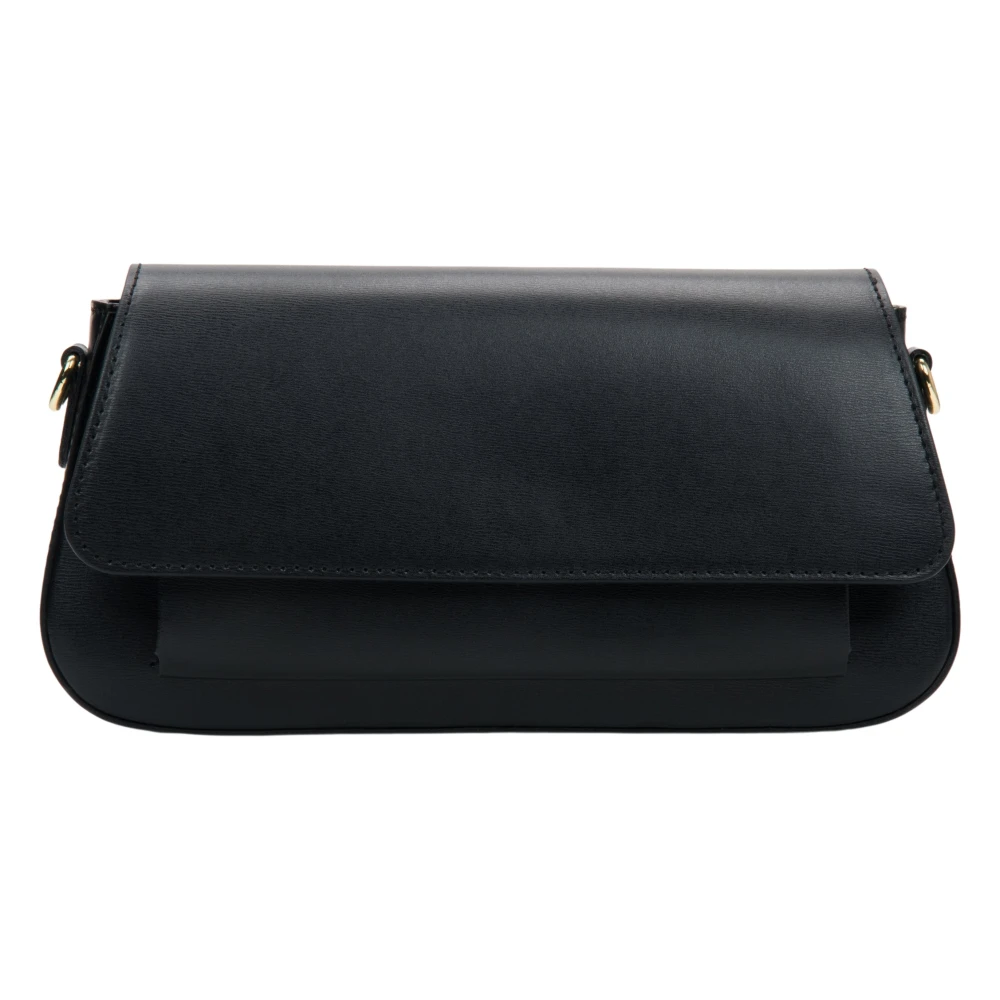 Estro Women's Black Leather Crossbody Bag - Shoulder Bags - One Size - Bags