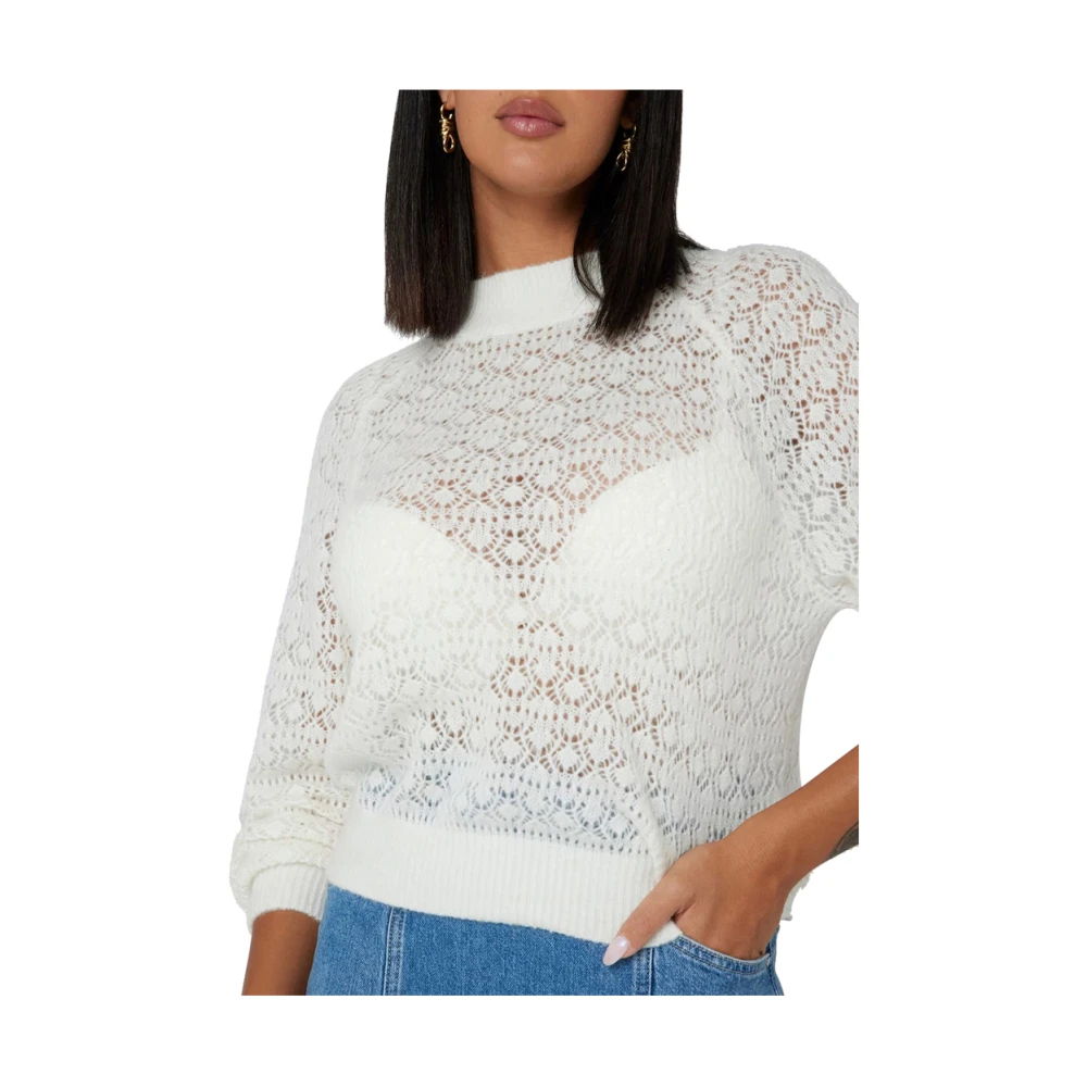 Guess Ivoor Trui met Strass Detail White Dames