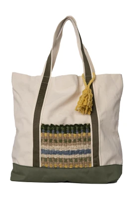 Wool Patch Canvas Tote Bag
