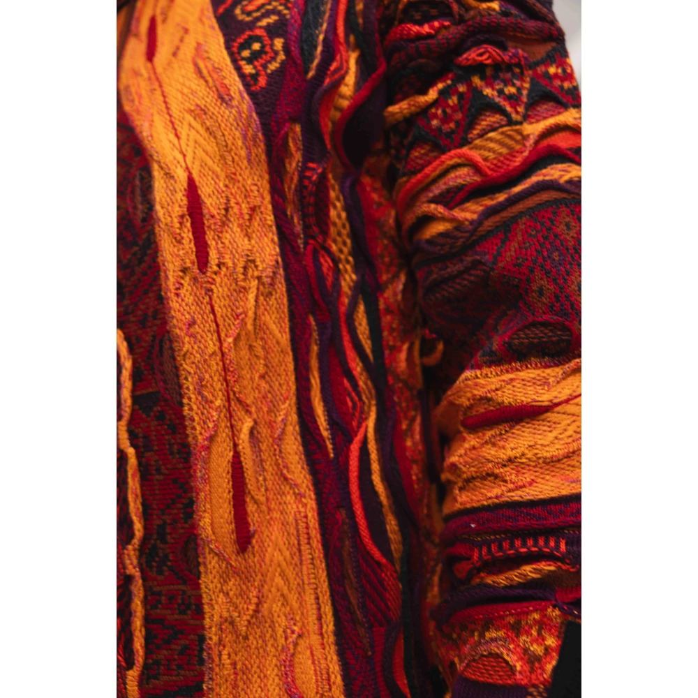 carlo colucci Rode Heren Trui Stijlvol Patroon Multicolor Heren