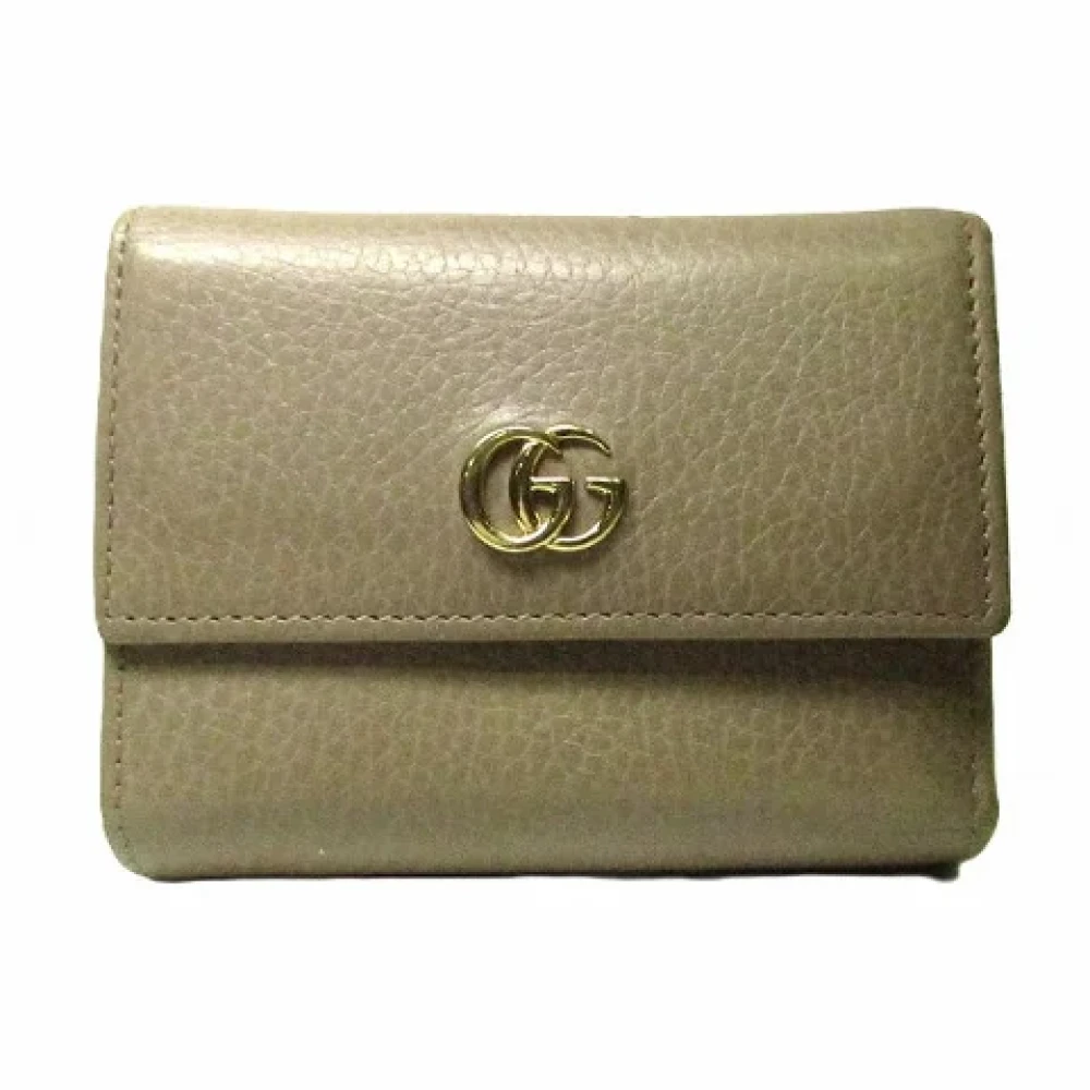 Gucci Vintage Pre-owned Leather wallets Beige Dames