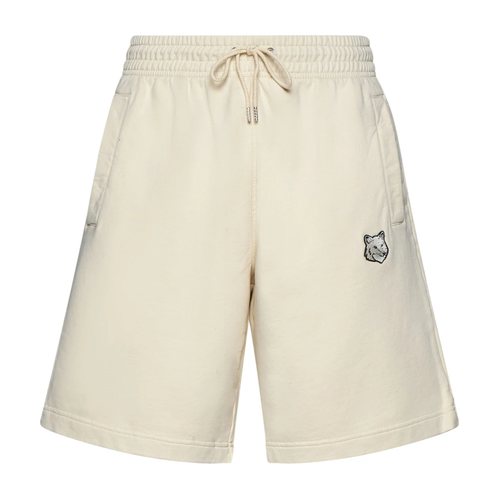 Maison Kitsuné Stijlvolle Shorts voor Mannen Beige Heren