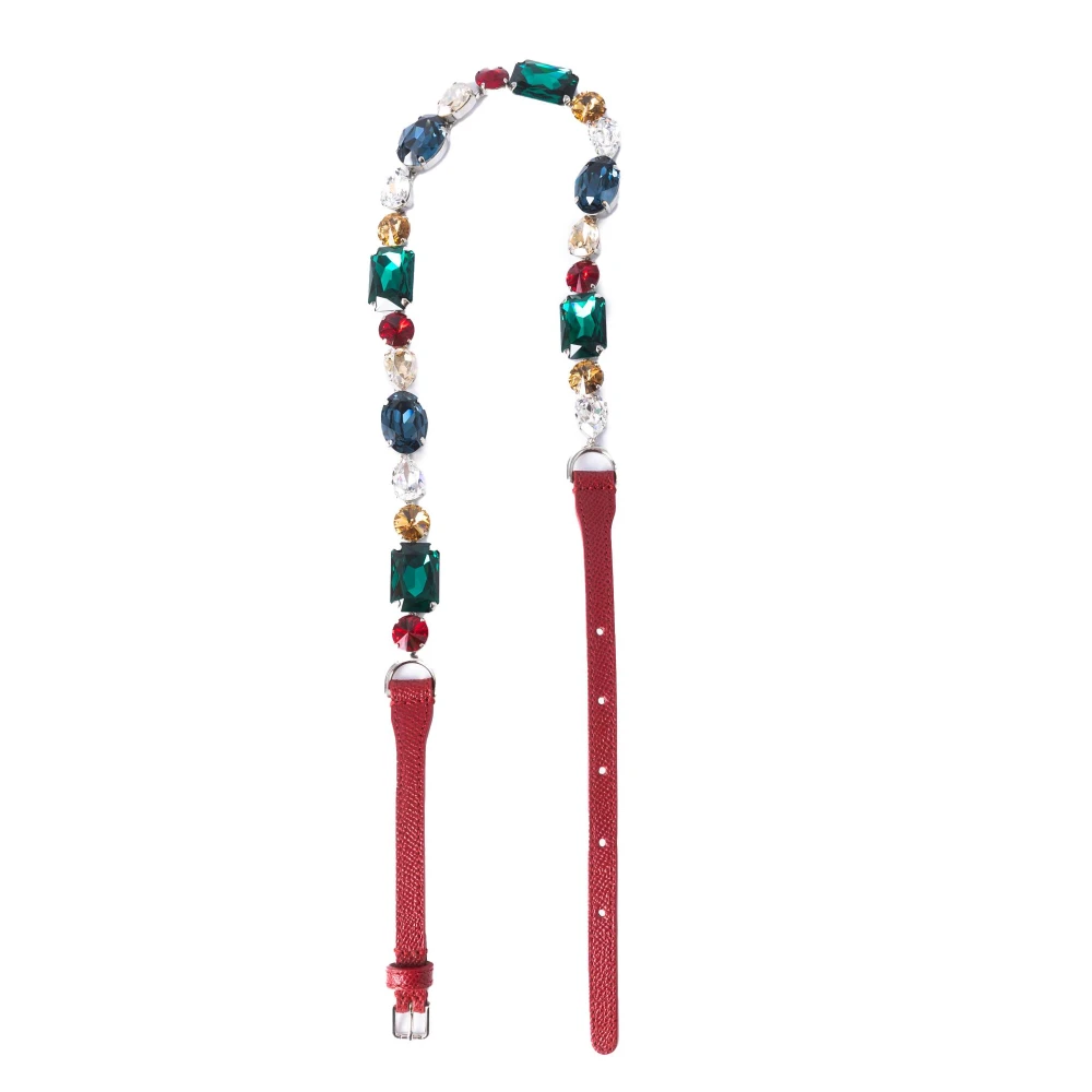 Dolce & Gabbana Dames Juweel Leren Riem Multicolor Dames