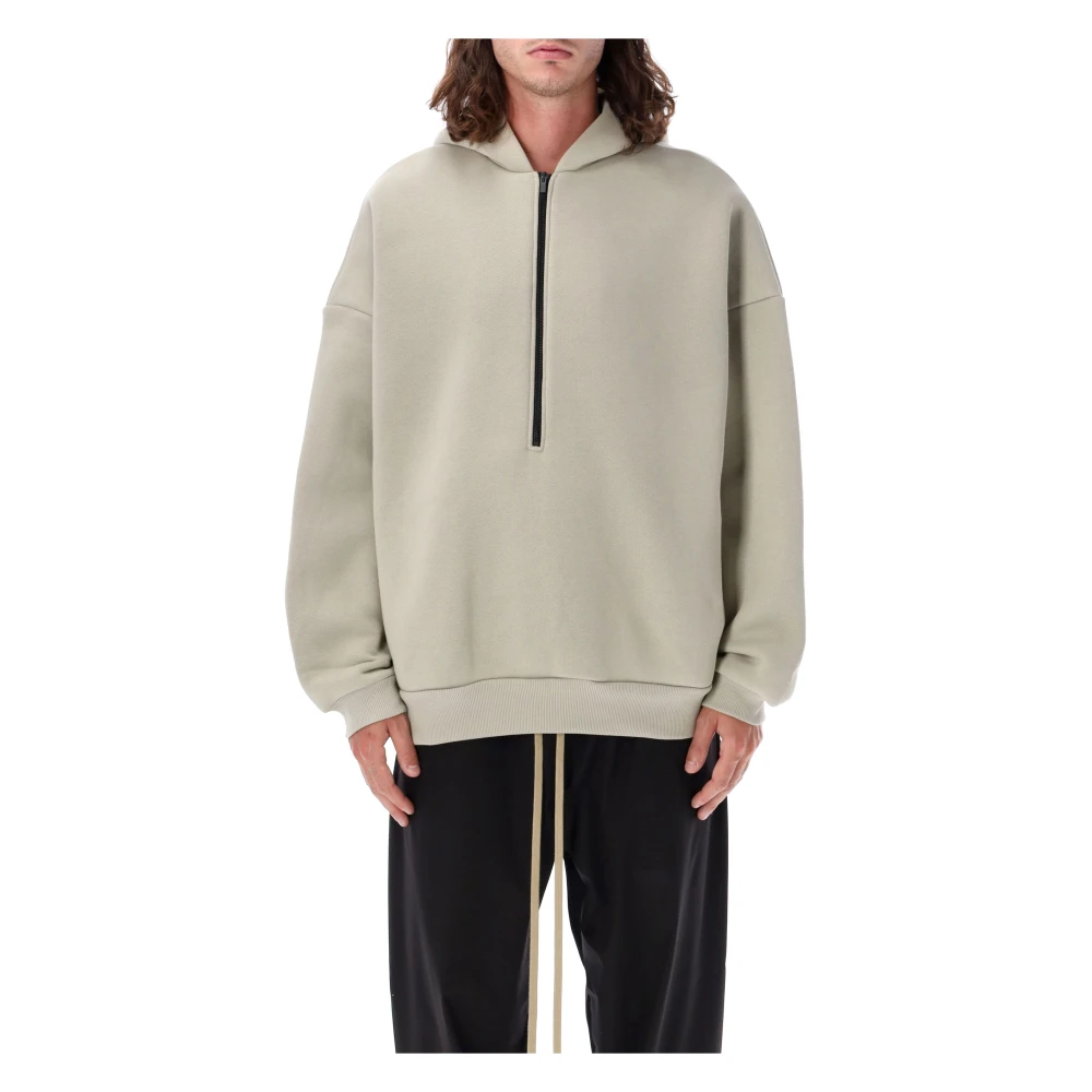 Fear Of God Paris Sky Stickat Half Zip Hoodie Beige, Herr