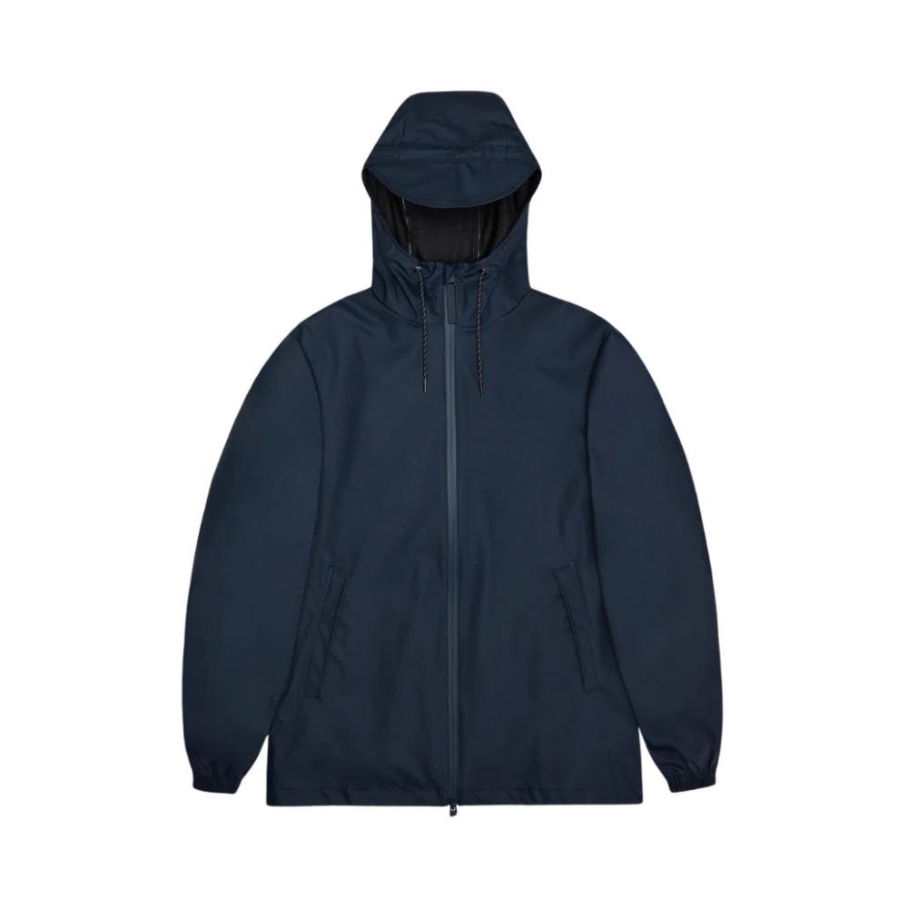 Rains Men's Blue Rain Jackets, L, Storm Breaker Hooded Zip Jacket Navy