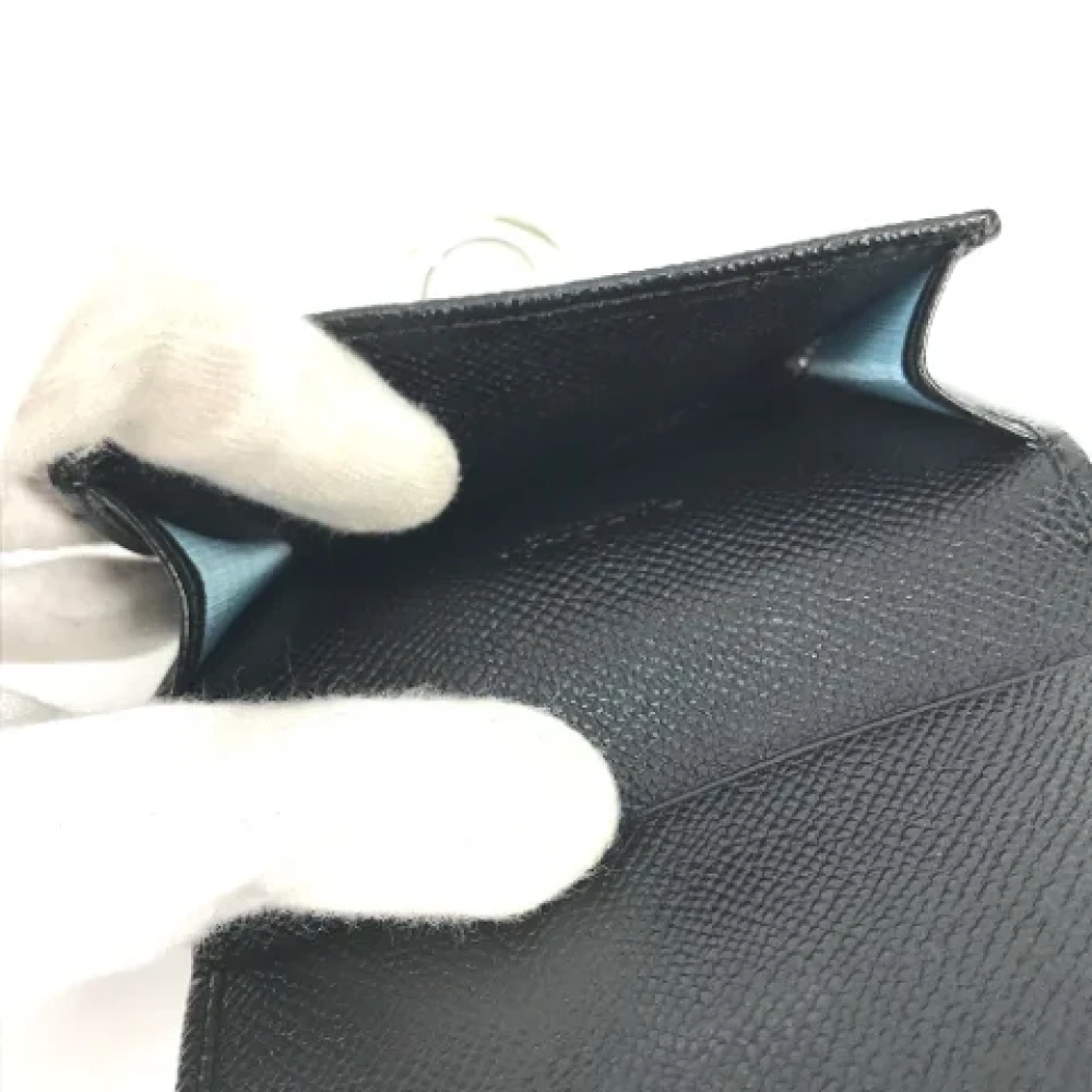 Bvlgari Vintage Pre-owned Leather wallets Black Dames