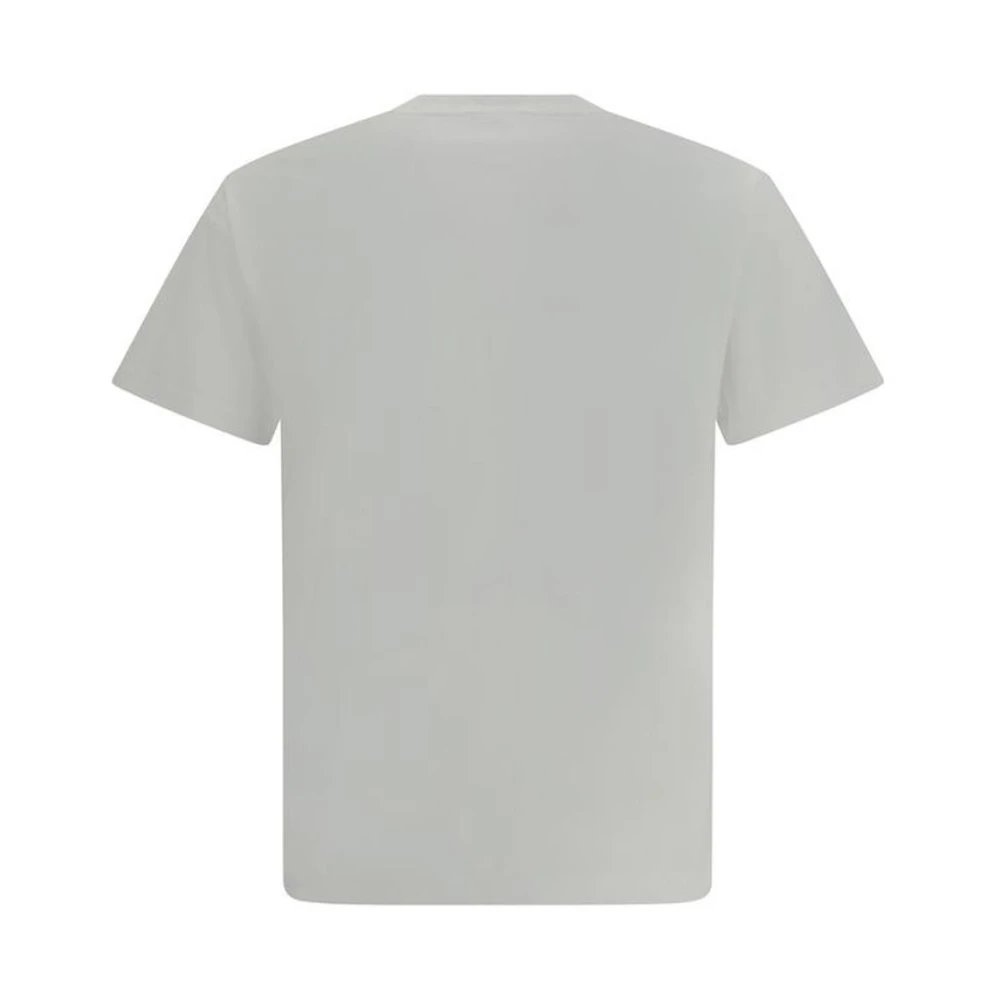 Stone Island Monogram Patch Katoenen T-shirt White Heren