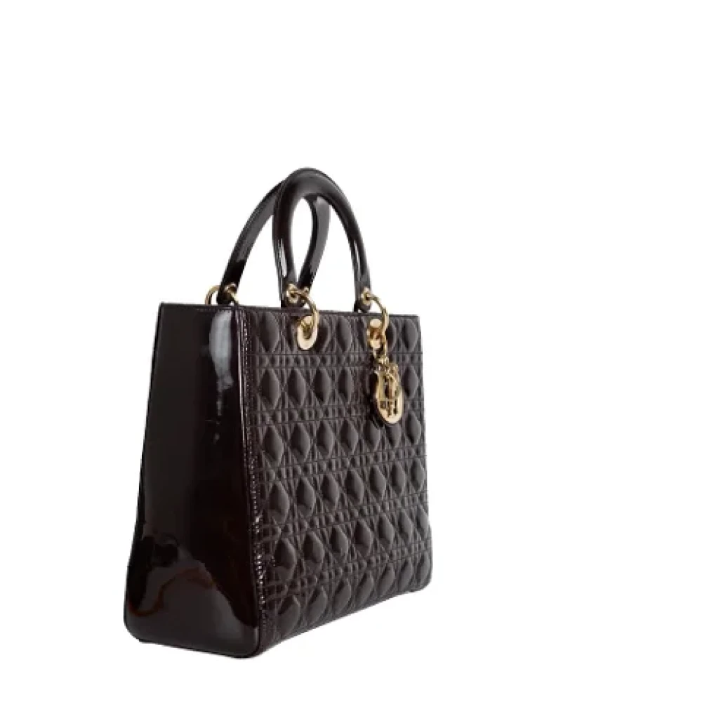 Dior Vintage Pre-owned Leather dior-bags Brown Dames