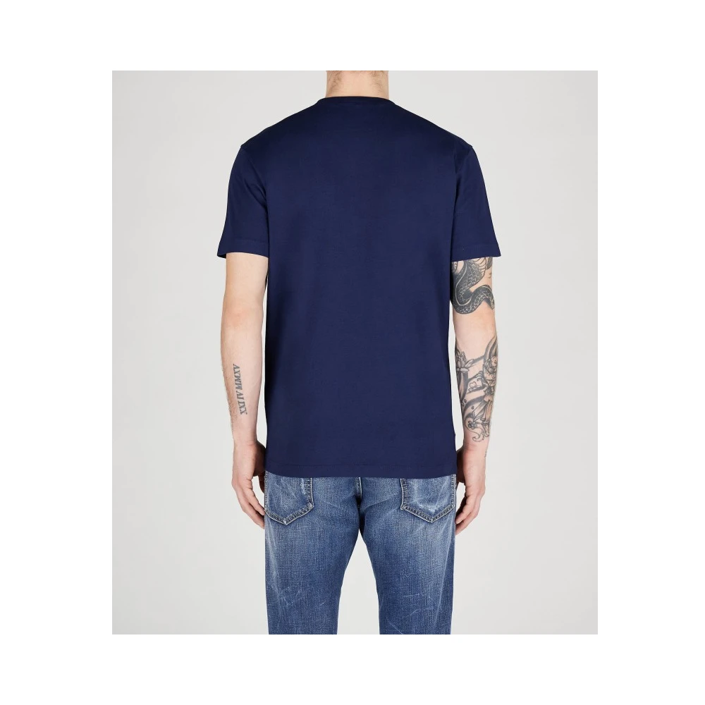 Dsquared2 Logo Print Katoenen T-shirt Blue Heren