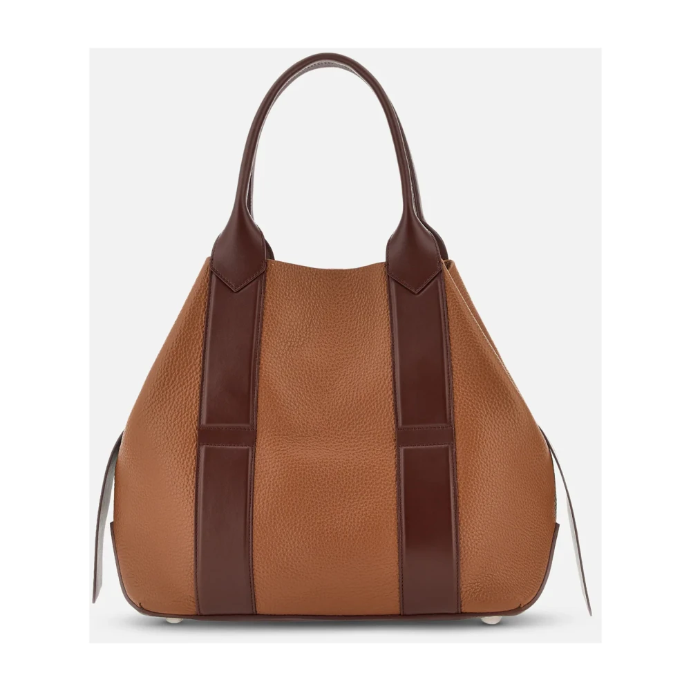 Hogan Bruine Leren Tassen voor Stijlvolle Look Brown Dames