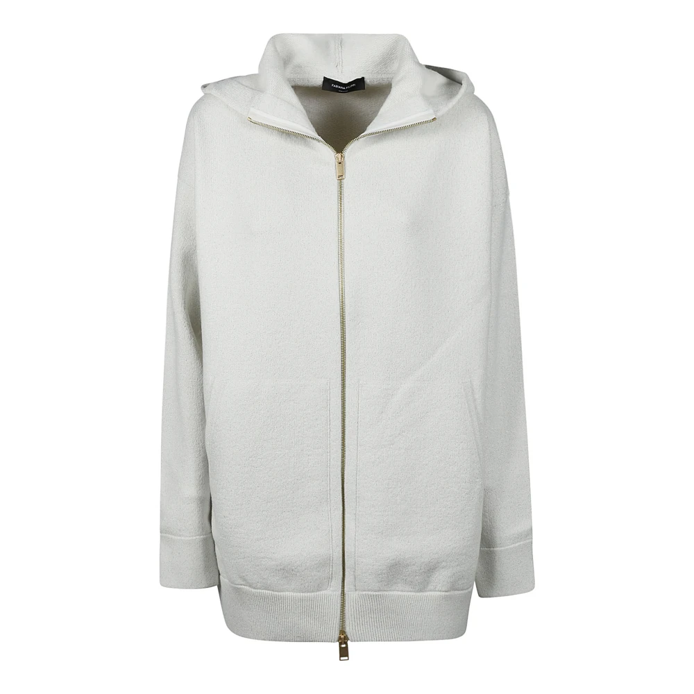 Fabiana Filippi Stijlvolle Zip Sweater White Dames