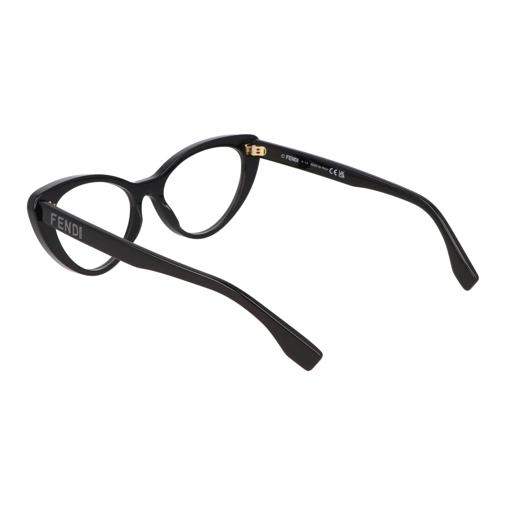 Fendi Kattenogen Bril van Acetaat Black Unisex