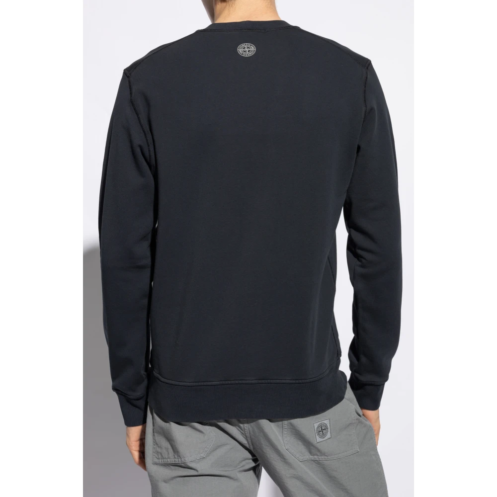 Stone Island Sweatshirt met logo Blue Heren