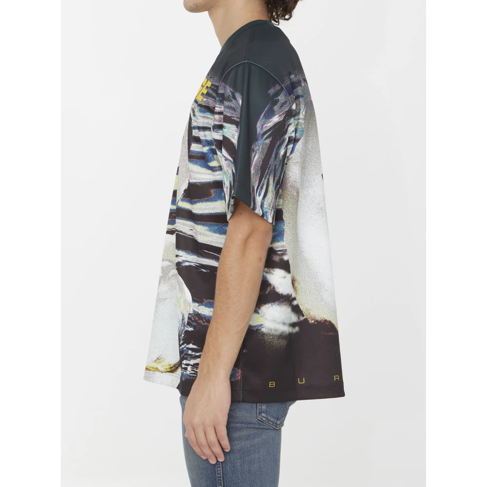 Burberry Groen Zwanenprint T-Shirt Green Heren