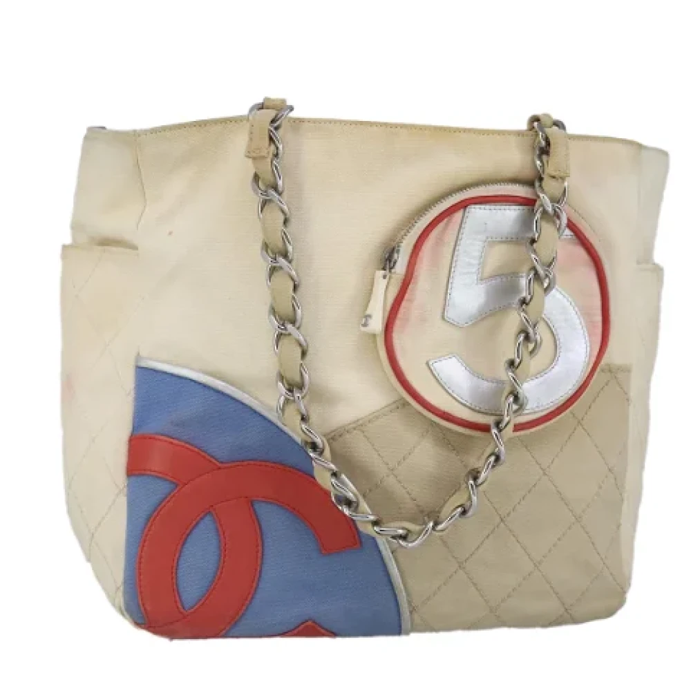 Chanel Vintage Pre-owned Canvas handbags White Dames