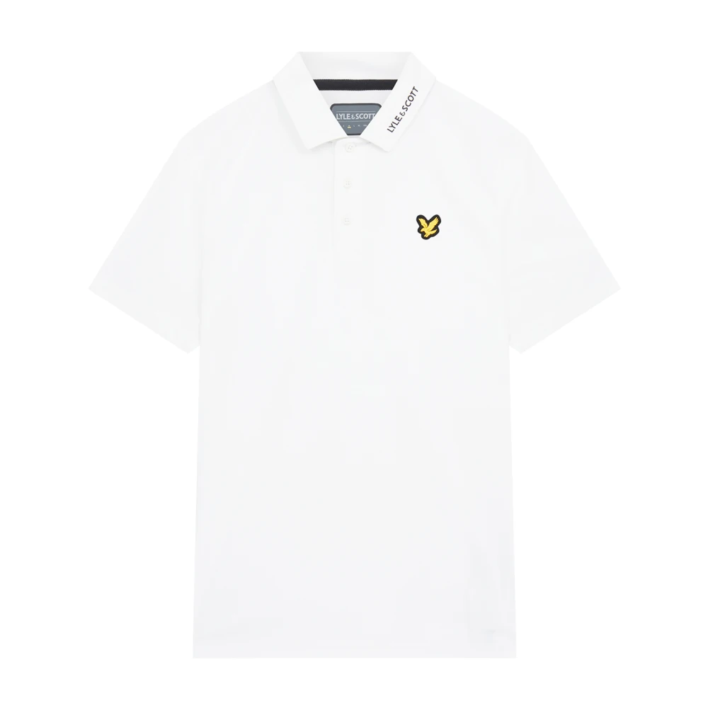 Lyle & Scott Tech Kraag Logo Polo Shirt White Heren