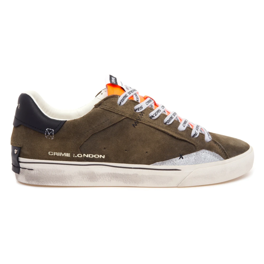 Crime London Distressed Sneaker Heren Schoenen Groen