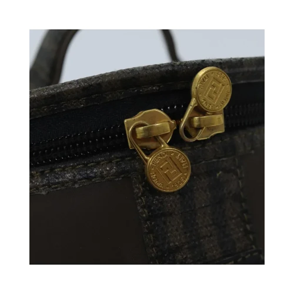Fendi Vintage Pre-owned Cotton handbags Brown Dames