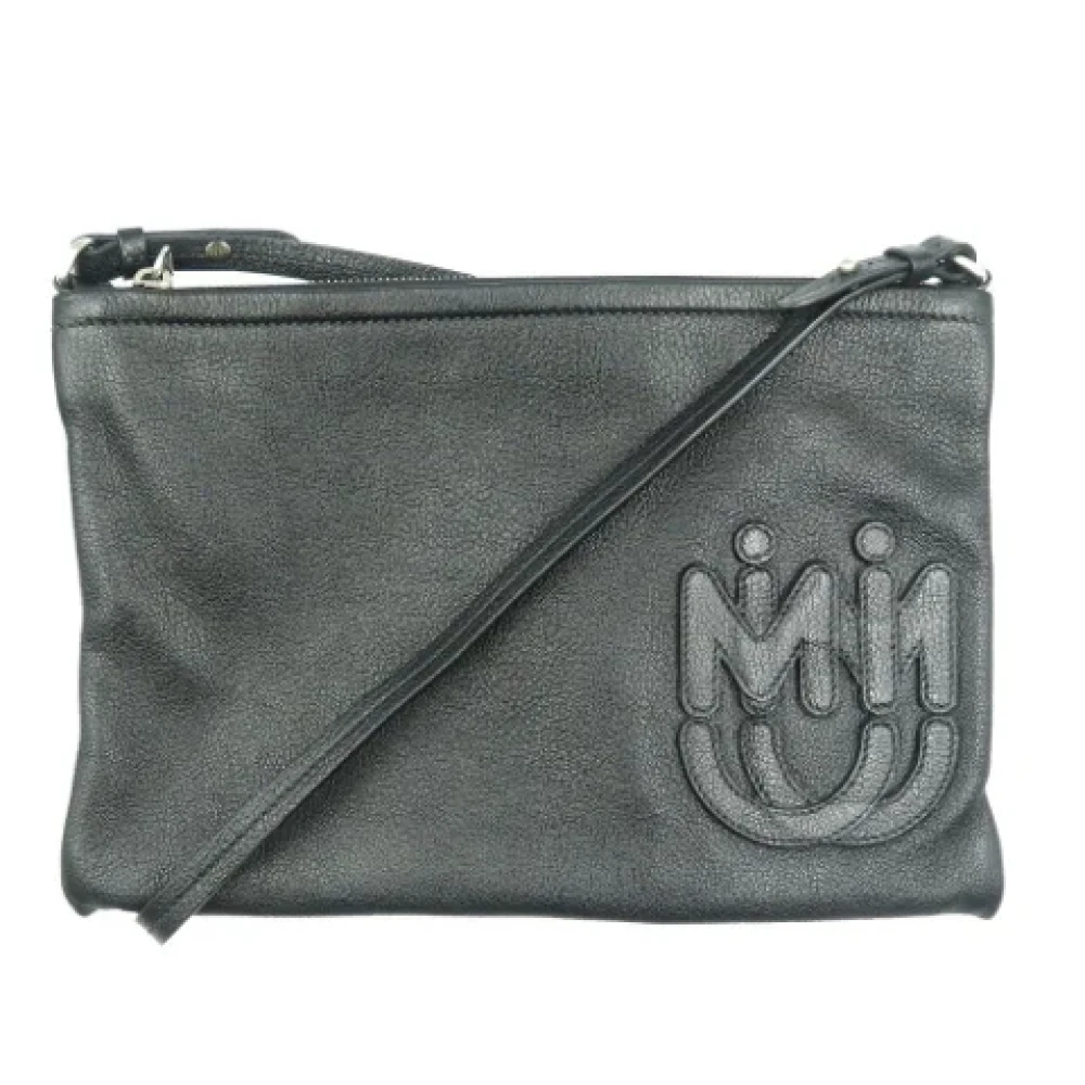 Miu Pre-owned Fur shoulder-bags Black Dames