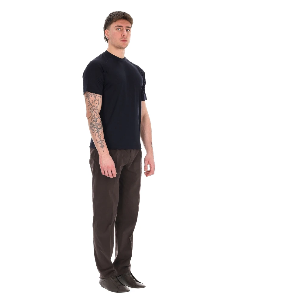 Ermenegildo Zegna Blauwe T-shirts en Polos Blue Heren