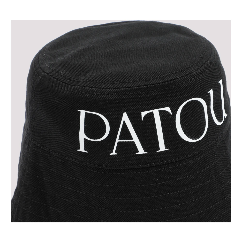 Patou Zwarte Logo Print Emmerhoed Black Dames