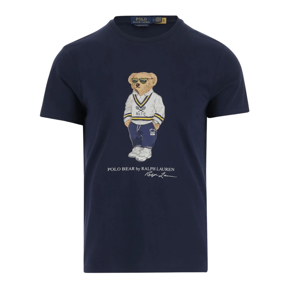 Polo Ralph Lauren Katoen Crew Neck Polo Bear T-shirt Blue Heren