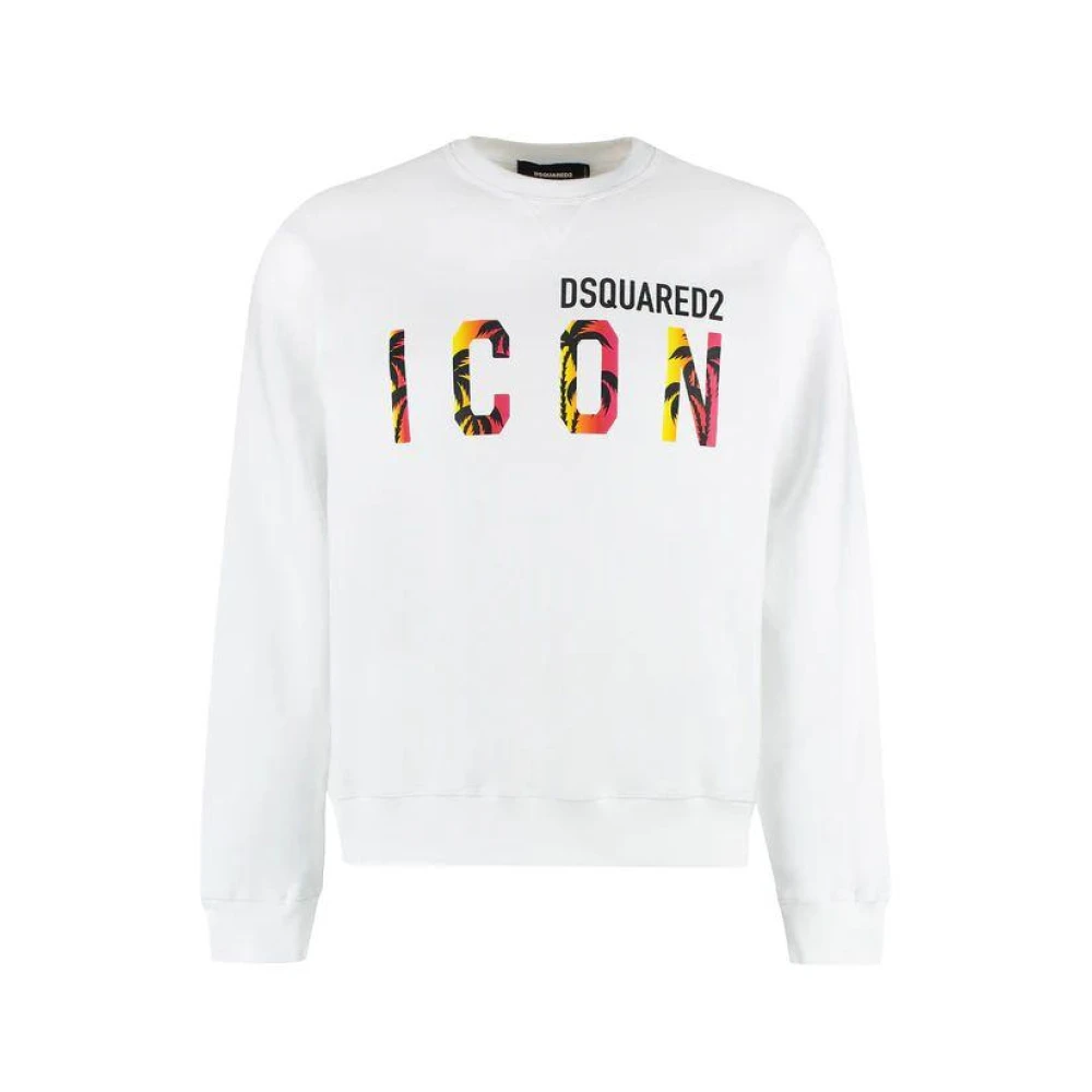 Dsquared2 Men's White Stylish Sweatshirt - Sweatshirts - 2XL - Sweatshirts & Hoodies