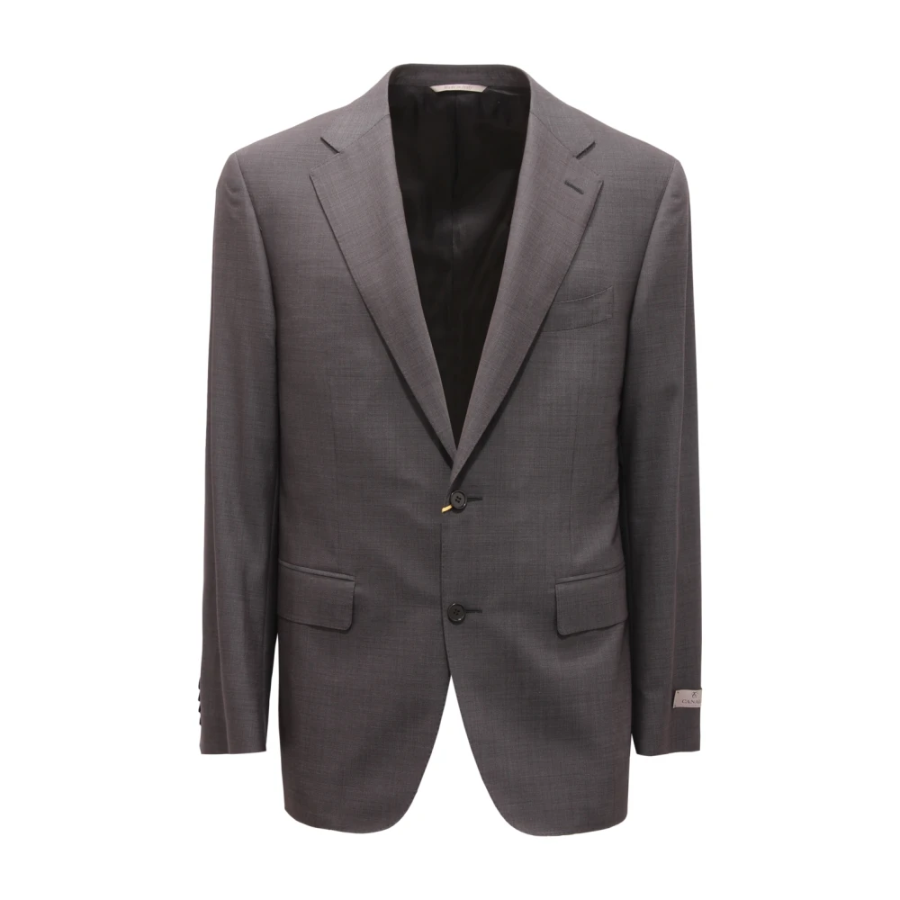 Canali Men's Gray Blazers, 2XL, Wool Suit Grey