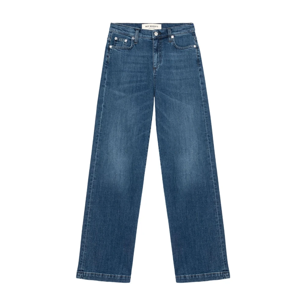 Roy Roger's 70s Geïnspireerde Flared Denim Jeans Blue Dames