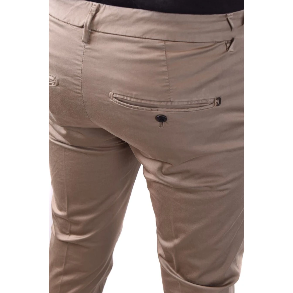 Dondup Multicolor Stijlvolle Katoenen Broek Brown Heren