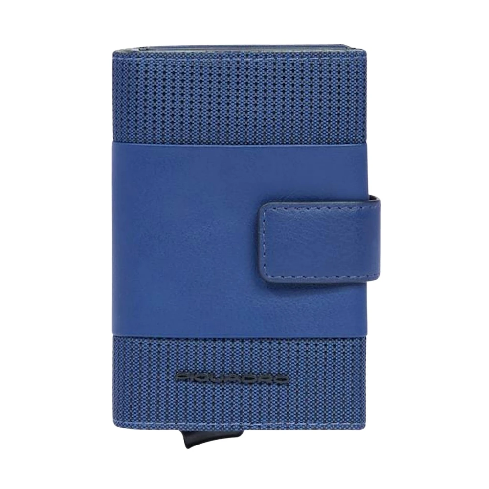 Piquadro Unisex Blå Accessoarer One Size, Läder, Kreditkortsfodral