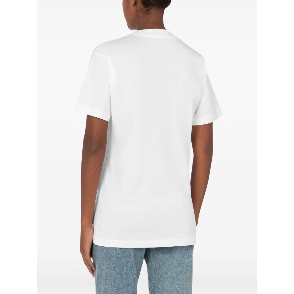 Moschino Grafische Print Katoenen T-Shirt White Dames