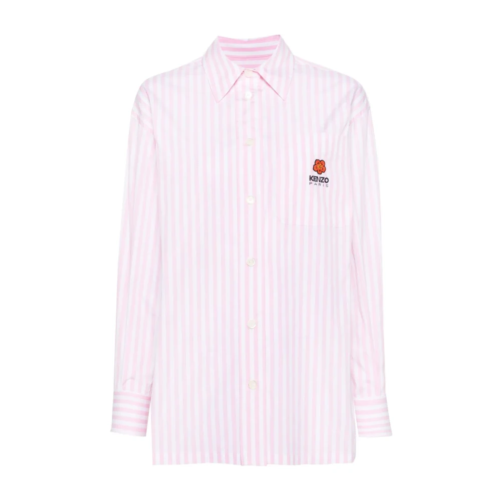 Kenzo Roze Geborduurd Overhemd Pink Dames