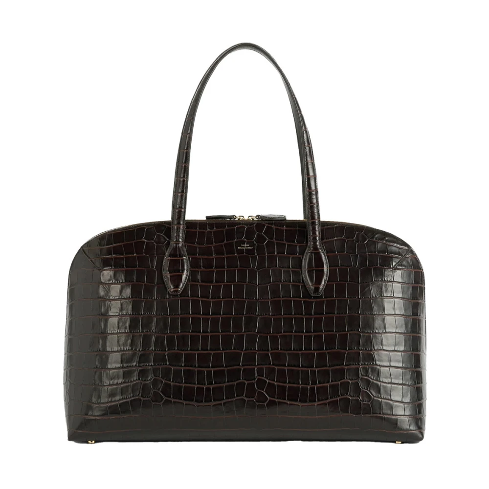 Totême Women's Brown Shoulder Bags, One Size, Shoulder Bag With Embossed Logo
