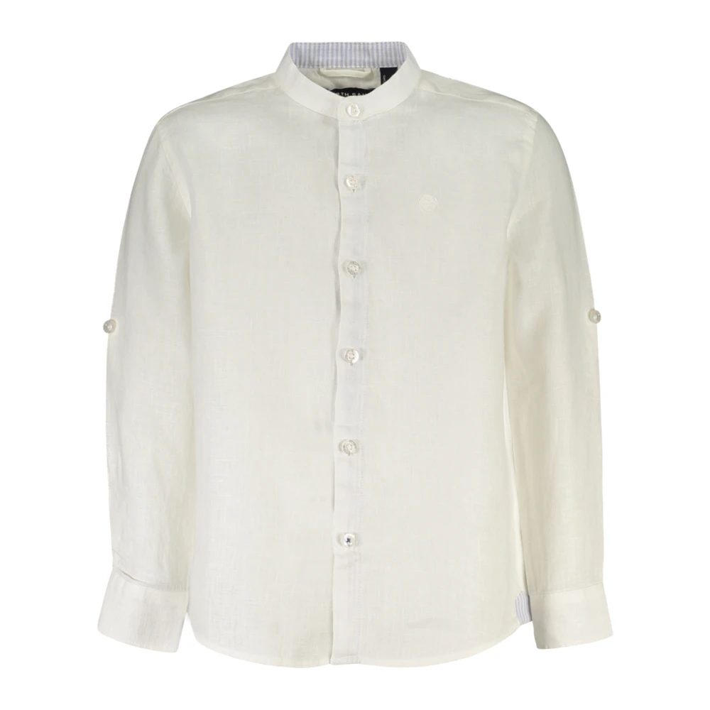 North Sails Boys White Kids Shirts, 6 Y, Mandarin Collar Shirt