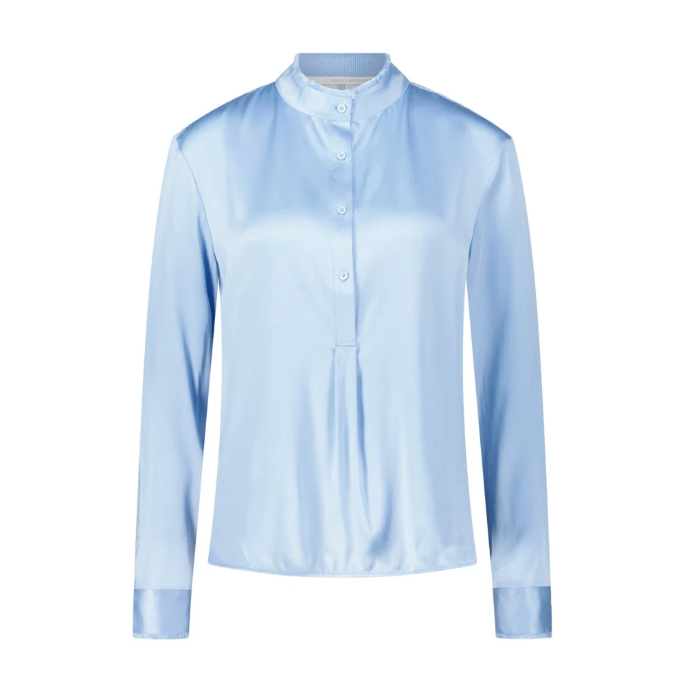 Herzen's Angelegenheit Zijden blouse met franjes Blue Dames