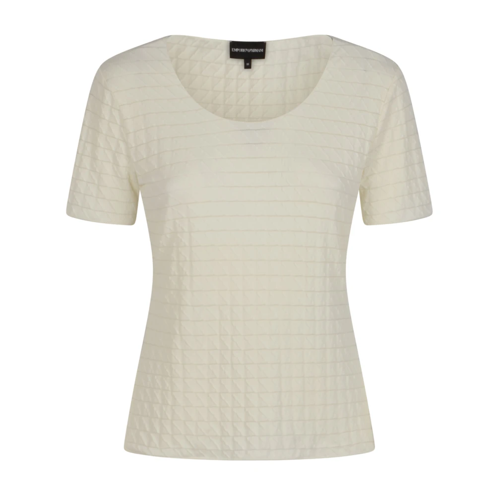 Emporio Armani Donna Bianco Top, Xl, New,