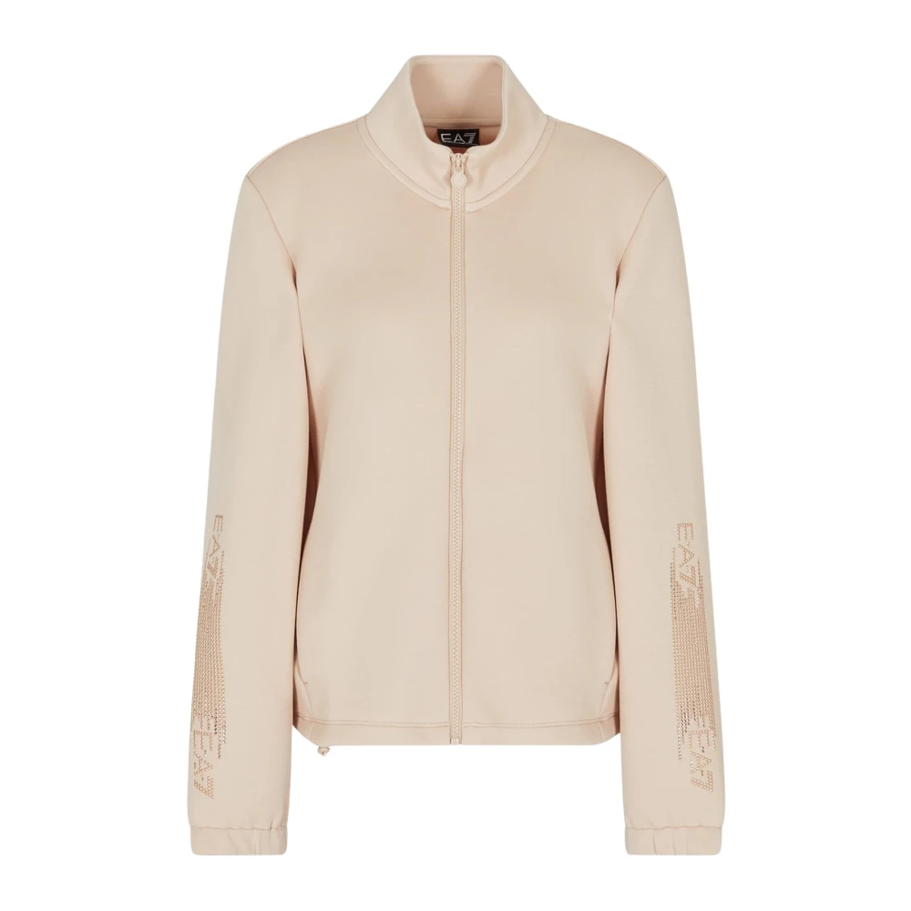 Emporio Armani Damen Beige Sweatshirts & Hoodies, Mgröße: